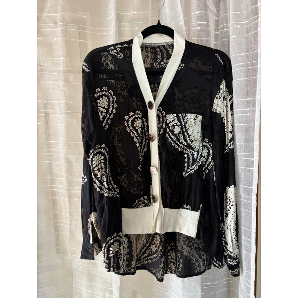 Women's Unbranded Pajama Set Black and White